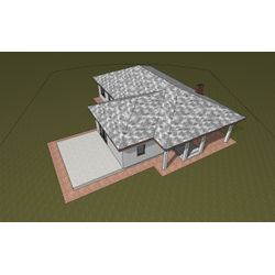 Одноэтажный дом с тремя спальнями 140м² (S110)