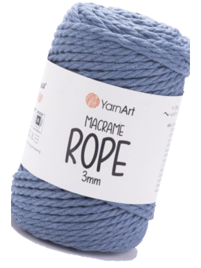 Macrame Rope 3 mm (Yarn Art)  цвет № 761 джинс