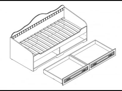 Кровать с ящиками &quot;Прованс&quot; детская