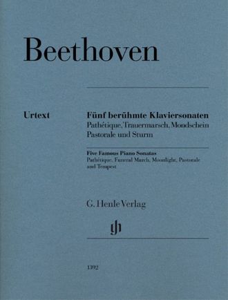 Beethoven. 5 berühmte Klaviersonaten für Klavier
