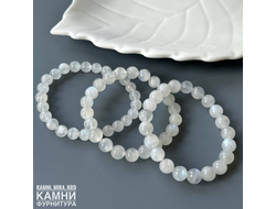 Браслет лунный камень, шары  качество 3А, размер в ассортименте, цена за штуку