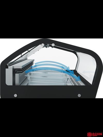 Витрина для мороженого Carboma I60 VL 1,2-1 JOY нержавеющая сталь