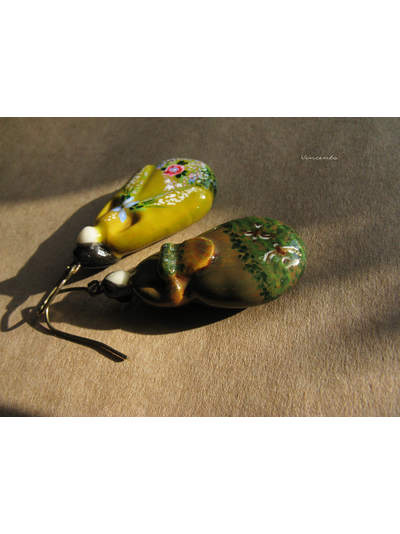 Восточные серьги-лепестки &quot;Азхар. Легенда о царевне цветов&quot;