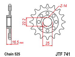 Звезда ведущая JT JTF741.15 (JTF741-15) (F741-15)