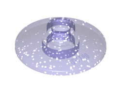 Dish 2 x 2 Inverted (Radar), Glitter Trans-Purple (4740 / 6093752 / 6245345)