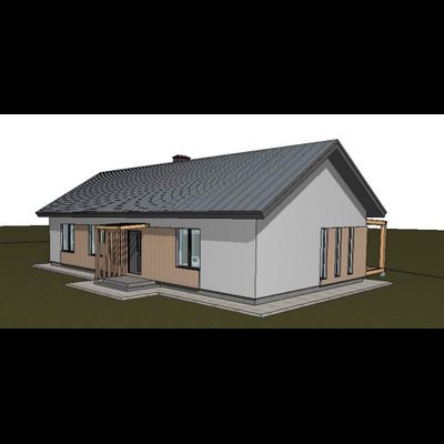 Одноэтажный дом с четырьмя спальнями 113м² (S101)