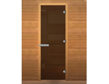 Дверь для бани и сауны  60х190 БРОНЗА  DW00015