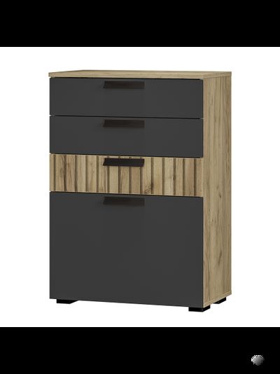 Мишель тип 1 КМ-12 комод Крафт/Графит