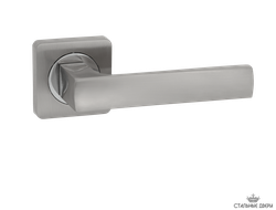 Ручка на квадратном основании VETTORE R06.085 SN/CP (Сатин/Хром)