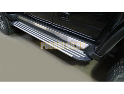 Пороги алюминиевые "Slim Line Silver" 1600 мм ТСС для Baic BJ40 2023-