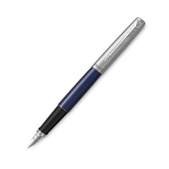 Ручка подарочная перьевая PARKER "Jotter Royal Blue CT", синий корпус, нержавеющая сталь, синяя, 2030950