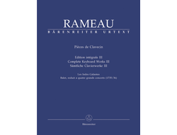 Rameau, Jean Philippe Pieces de clavecin vol.3 Sämtliche Klavierwerke Band 3 Rampe, Siegbert. Ed