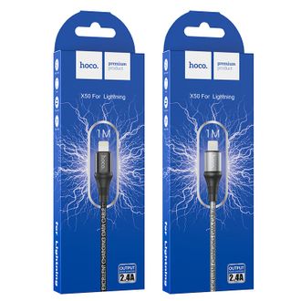 USB кабель Hoco X50 Excellent Lightning нейлон 1m