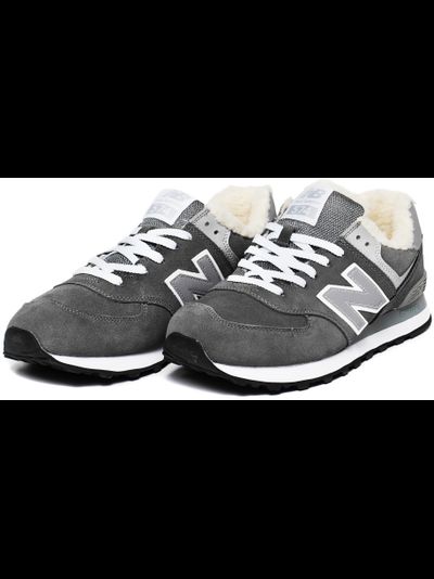 New Balance 574 Grey с мехом
