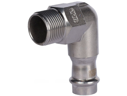 Угольник-переходник ROMMER ВПр-НР, 18х3/4, из нержавеющей стали прессовой