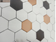 Декоративная облицовочная плитка гексагон Kamastone Соты 11369-2 белый с бежевым и серым, микс