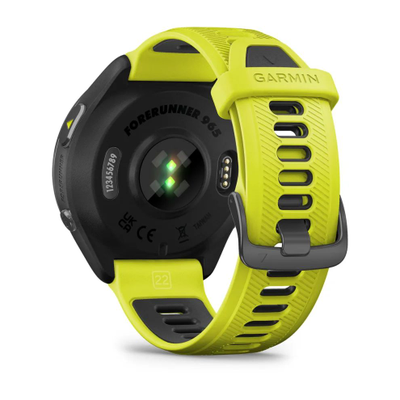 Умные часы Garmin Forerunner 965 черные, темно-серый DLC титановый безель, с желто-черным ремешком