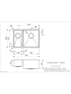 Мойка Reginox Florida L 18x37+34x37 lux