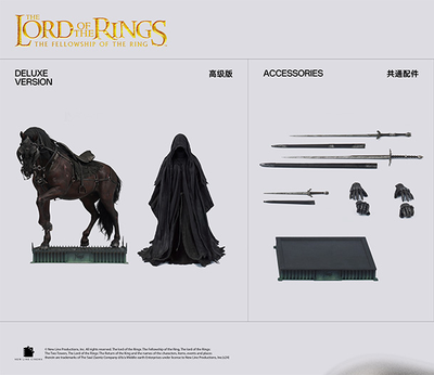 Назгул на коне (Властелин Колец, Lord of the Rings)  - Коллекционная фигурка 1/6 THE LORD OF THE RINGS: THE FELLOWSHIP OF THE RING - Ringwraith Premium Edition (Ag-A013D1) - INART