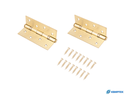 Петля универсальная накладная с врезкой матовое золото купить в Челябинске | КВИРТЕК