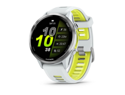 Garmin Forerunner 970 Titanium with Whitestone Case and Whitestone/Translucent Amp Yellow Band (010-02969-01 / 010-02969-11 / 010-02969-61)