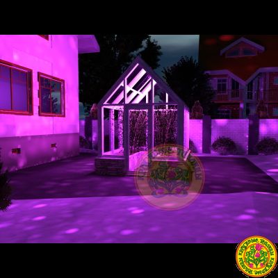 Зимняя теплица ГЕРДА в классическом английском стиле с двускатной крышей размером 2500 х 3000 мм