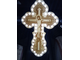 Крест православный, светодиодный 12V, (деревянный) белый