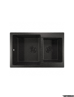 Мойка из искусственного мрамора MIXLINE ML-GM30 двухчашевая 500*770*200мм