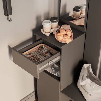 Прихожая Мия ПР-03 графит/графит 1000*2000* 376 мм