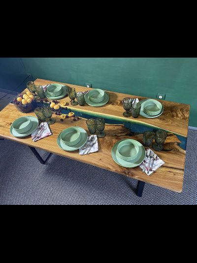 слэб, стол река, карагач, дуб, мебель на заказ, стол из слэба, мебель для ресторана, столешница спил