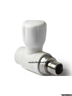 Шаровой кран PP-R для радиатора прямой Pro-Aqua 20пп-1/2 25пп-3/4