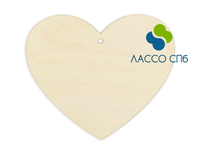 Фанера Заготовки для декора Набор "Сердца" 13 x 11 см 3 шт