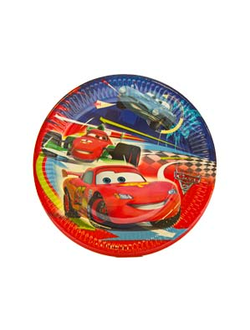 Тарелки "Тачки" 23 см, 8 шт