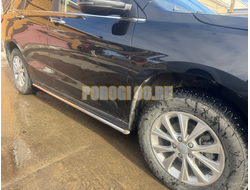 Защита штатного порога труба Папа Тюнинг d42 для HAVAL M6 2023-