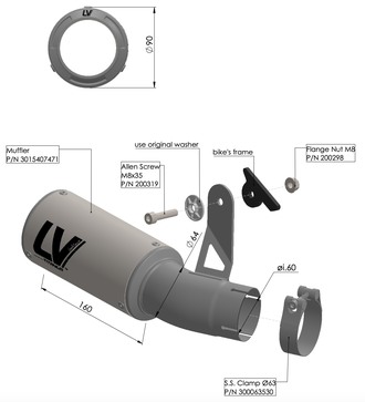 Глушитель LEOVINCE LV Corsa Titanium 15407TU