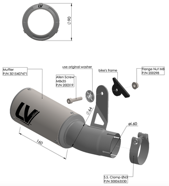 Глушитель LEOVINCE LV Corsa Titanium 15407T