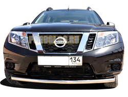 Защита переднего бампера (радиус) d60 для Nissan Terrano 2015-