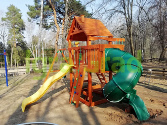 Детская площадка IgraGrad Шато с трубой (Дерево) купить в Воронеже