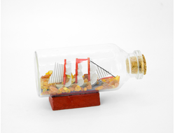 Корабль в бутылочке средний