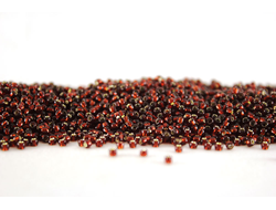 Toho 11/0 - 5г - 25D Прозрачный гранат с серебряной линией внутри