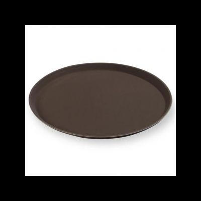Поднос прорезиненный d=35 см, коричневый