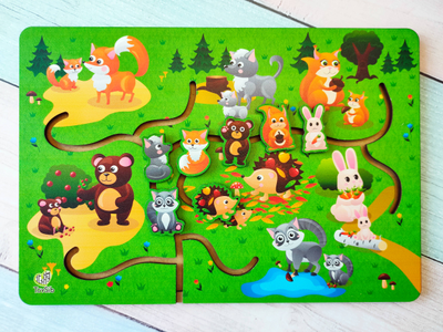 Лабиринт "Чей малыш?"