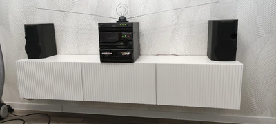 Инфинити тумба под ТВ подвесная 1800 мм Белый / мдф белый матовый