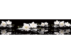 М-15  ЦВЕТОЧНАЯ ВЕТКА НА КАМНЯХ Матовый кухонный фартук 2800х600х6мм ALBICO