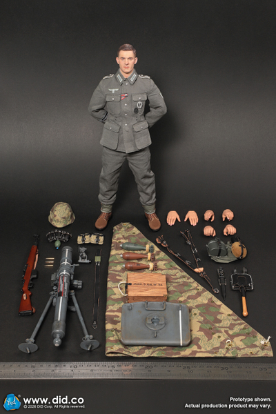 ПРЕДЗАКАЗ - Немецкий минометчик - Коллекционная фигурка 1/6 WWII German GD Infantry Mortarman – Bruno (D80195) - DID ?ЦЕНА: 24500 РУБ.?