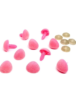 Носики бархатные винтовые 23*18 мм, розовые