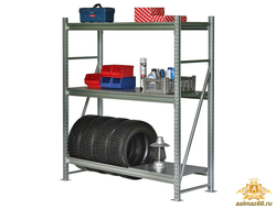Металлический стеллаж гаражный с настилом 200х150х60-3
