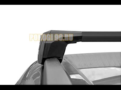 Багажная система БС6 LUX SCOUT черная на интегрированные рейлинги для BMW 3 series (F3x) 2011-2020