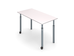 Стол ученический 2-местный на круглых опорах регулируемый