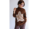 Жаккардовый свитер со звездой (шоколад)